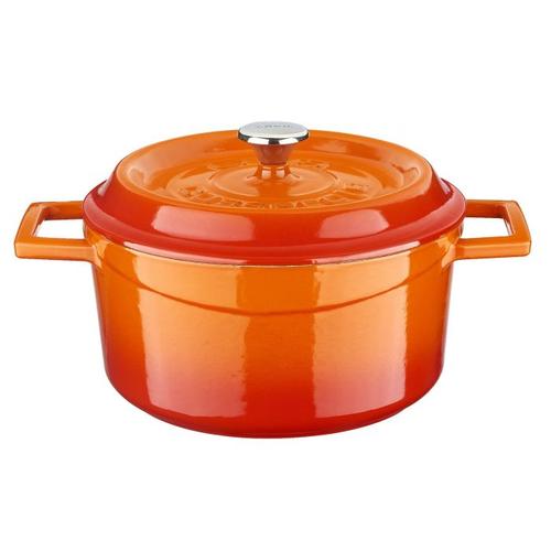 Gambar Lava Round Casserole. Cast Iron Ø20cm (Orange) dari RNK Incontro Indonesia Jakarta Barat Tokopedia