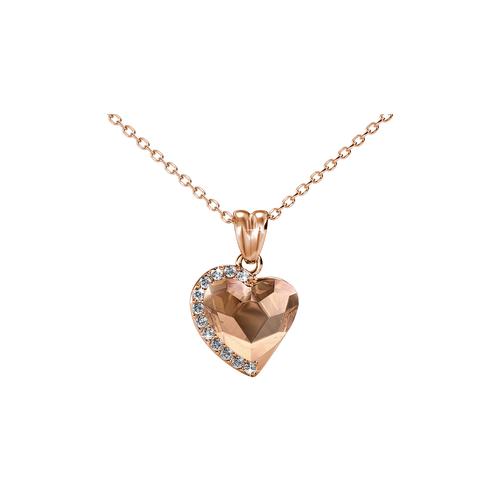 Gambar Fond Love Pendant Rose Gold- Kalung Crystal by Her Jewellery - Ruby Red dari Her Jewellery Jakarta Pusat Tokopedia