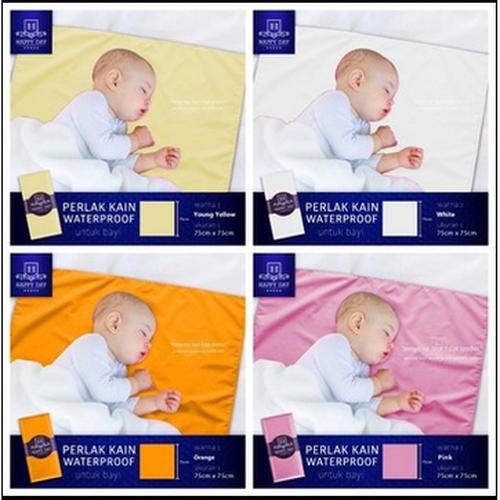 Foto Produk ORIGINAL Happy Day Perlak Kain Waterproof 75x75 Bahan Lembut dan Adem - Orange dari Happy Day Indonesia