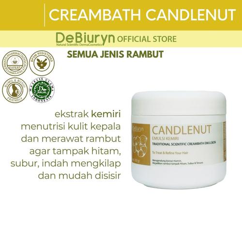Foto Produk DeBiuryn CANDLENUT Creambath Emulsion 350gr - Rambut Hitam dari Debiuryn Dermacosmetics