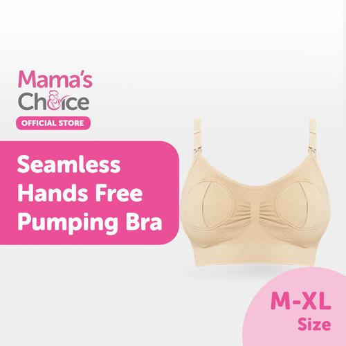 Foto Produk Mama's Choice Seamless Hands Free Pumping Bra - Cream, M dari MamasChoiceID