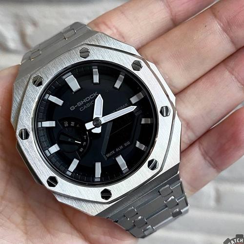 gshock ga2100 royal oak silver original 