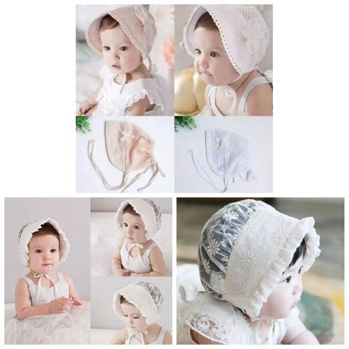 Foto Produk topi bayi perempuan bonnet noni - Putih dari BabyGwen