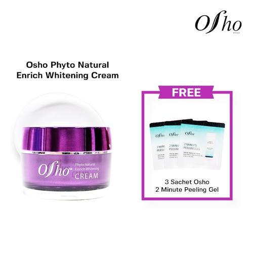 Foto Produk Osho - Phyto Natural Enrich Whitening Cream 45ml Free 3 Sc Peeling Gel dari Osho Korea Official