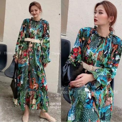 Freyi Tropical Summer Dress Baju Wanita 