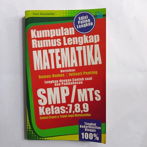 Jual Kumpulan Rumus Lengkap Matematika Smp Mts Kab Kuningan Selecta Books Tokopedia