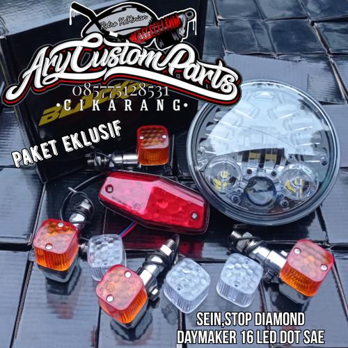 Jual Daymaker 16 Led Sein Kotak Diamond Lampu Belakang Bsa Cb 100 Racing Cu Kab Bekasi Ary Custom Parts Tokopedia