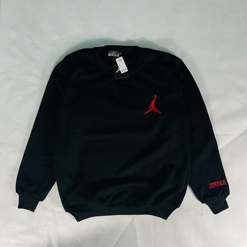Jual crewneck pria jordan polos hitam 