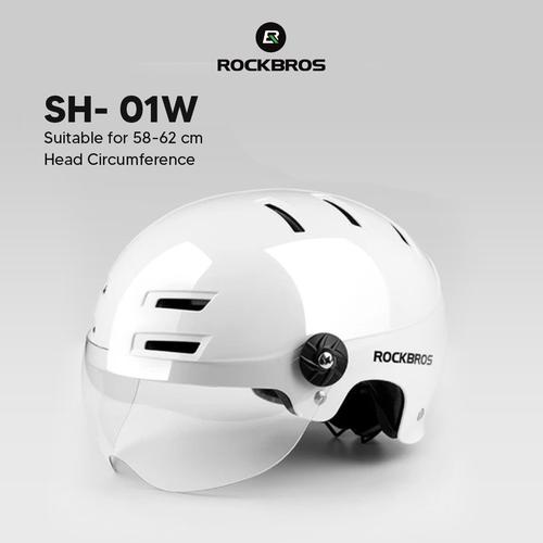 Foto Produk ROCKBROS SH-01 Bicycle Helmet - Helm Sepeda Lipat MTB Road - WHITE dari Rockbros Indonesia