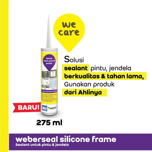 Foto Produk MU Weber Weberseal Silicone Frame Sealant Pintu & Jendela 275 ml White dari BKO Wooden shop