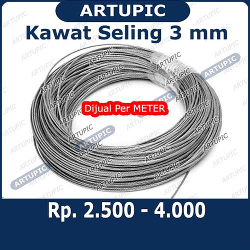 Gambar Kawat Seling 3 mm Kawat Selling Sling Baja Galvanise Wire Rope 3mm dari ArtupicPeralatanPeternak Kota Tangerang Selatan Tokopedia
