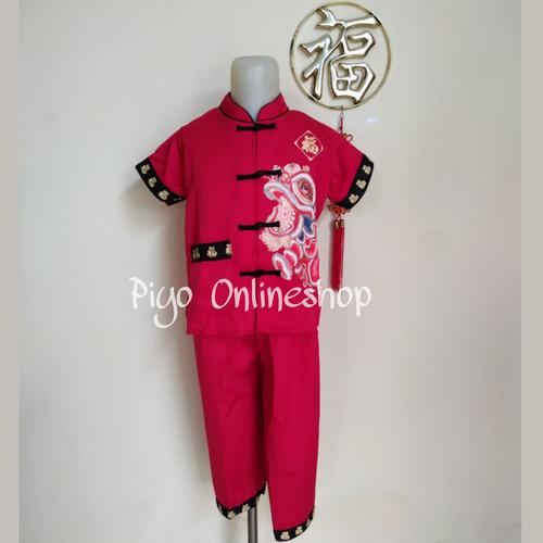 Foto Produk Baju Setelan Cheongsam Imlek Anak Laki Laki (Naga Emas) - 4 dari Piyo Onlineshop