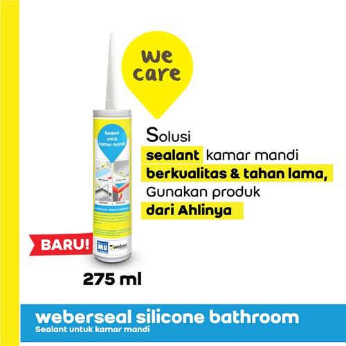 Foto Produk MU Weber Weberseal Silicone Bathroom Sealant untuk Kamar Mandi 275 ml - Putih dari BKO Wooden shop