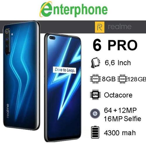 Foto Produk Realme 6 Pro 8/128Gb Ram 8Gb Internal 128Gb - Biru dari enterphone2