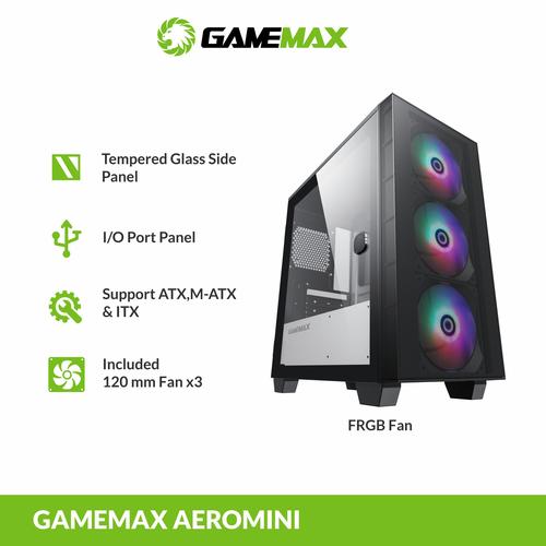 Gambar GAMEMAX Aero Mini FRGB Micro ATX Gaming PC Case dari Gamemax Official Store Jakarta Pusat Tokopedia