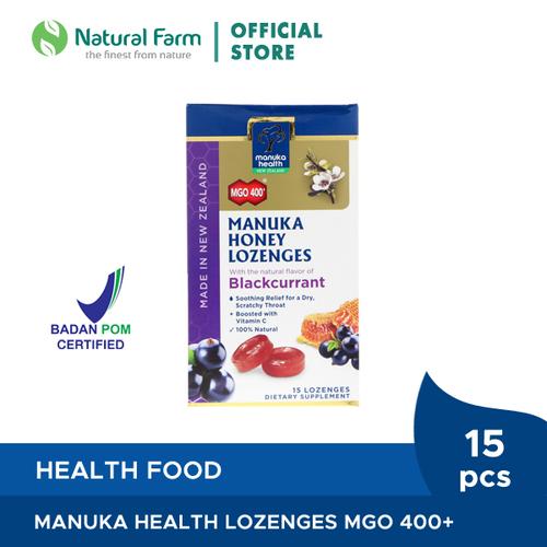 Foto Produk Manuka Health MGO 400+ With Blackcurrant Lozenges dari Natural Farm