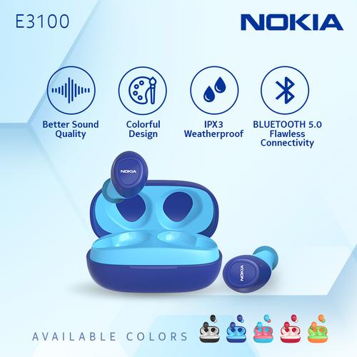Foto Produk Nokia Essential True Wireless TWS Earphone E3100 - Blue dari Nokia Audio Official Store