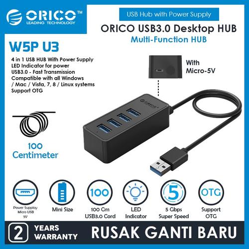 Foto Produk ORICO W5P-U3 USB3.0 Desktop HUB dari ORICO INDONESIA