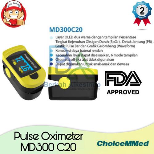 Jual choicemmed pulse oximeter Md300c20 Oxymeter include silicone dan