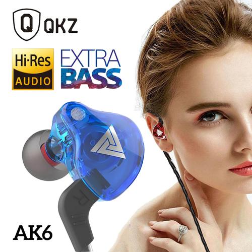 Foto Produk QKZ AK6 Headset Earphone Sport In-Ear Stereo Super Bass + Microphone - Biru dari Unitech Official