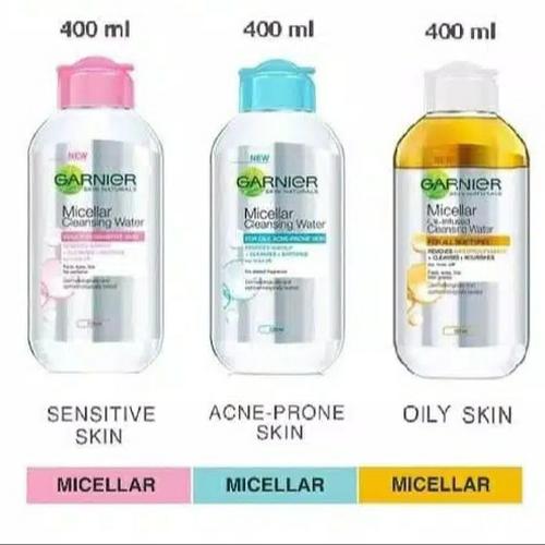 Foto Produk Garnier Micellar Water 400ml Pink / Biru / Kuning Biphase Oil 400 ml - Pink 400ml dari Ultramart88