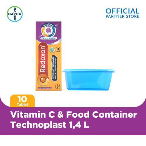Foto Produk Redoxon Blackcurrant 10 Tablet & Food Container Technoplast 1.4 L dari Bayer Health Partner