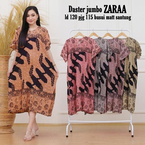 Foto Produk Daster Jumbo Batik Kencana Ungu Zara / Baju Tidur Jumbo / Baju Menyusu dari RisqianaBatik