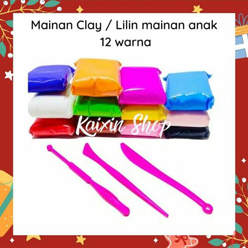 Foto Produk Mainan Lilin Clay Anak Warna 12 in 1 Murah! dari KAIXIN SHOP