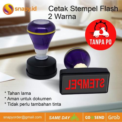 Gambar Cetak Stempel Flash| Stample Flash 2 Warna - Tiga Warna dari snapy Jakarta Selatan Tokopedia