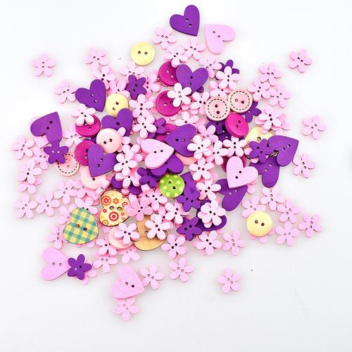 Foto Produk kancing kayu BENTUK campur 100pcs dari Primeivon Craft