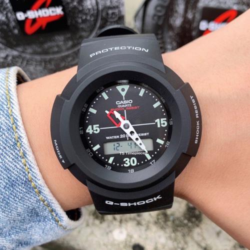 Jual Jam Tangan Pria Casio G Shock Aw 500e 1e Analog Digital Black Original Kota Tangerang Trans Market Arloji Tokopedia