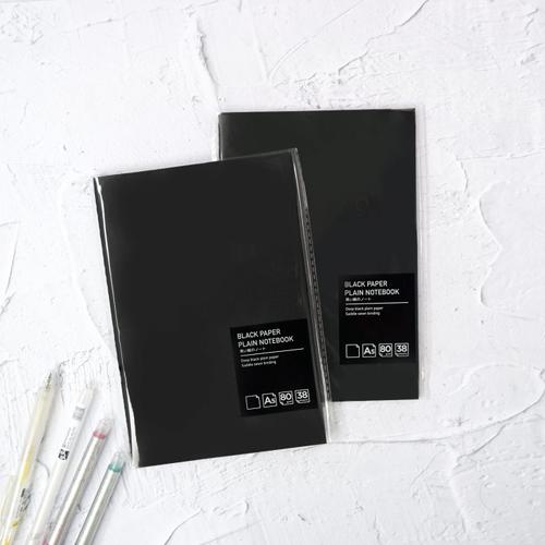 Foto Produk Black Paper Plain Notebook A5 dari Pinkabulous