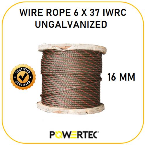 Jual WIRE ROPE 6X37 IWRC UNGALVANIZED 16MM ( SLING SELING KAWAT FULL ...