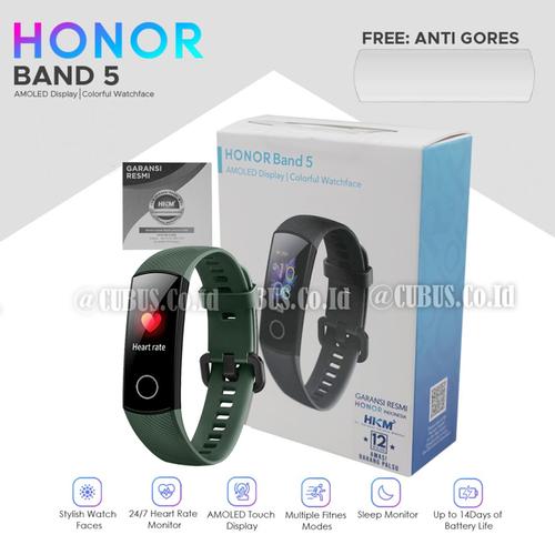 Foto Produk HUAWEI HONOR BAND 5 SMARTBAND SMARTWATCH BLOOD OXYGEN HEART RATE - Hijau dari Cubus_Co_ID