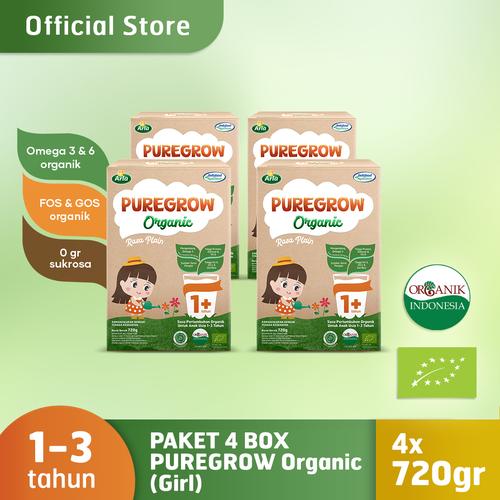 Foto Produk Paket 4 Box PUREGROW Organic - Susu Formula Organik 1-3 thn 720gr Girl dari PUREGROW Organic House