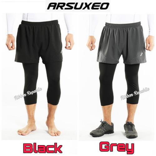 Jual Arsuxeo 2 in 1 Man Shorts Capri 