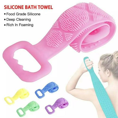 Foto Produk Sabuk Mandi Back Scrubber Pembersih Punggung daki penggosok silikon dari Panji Packing