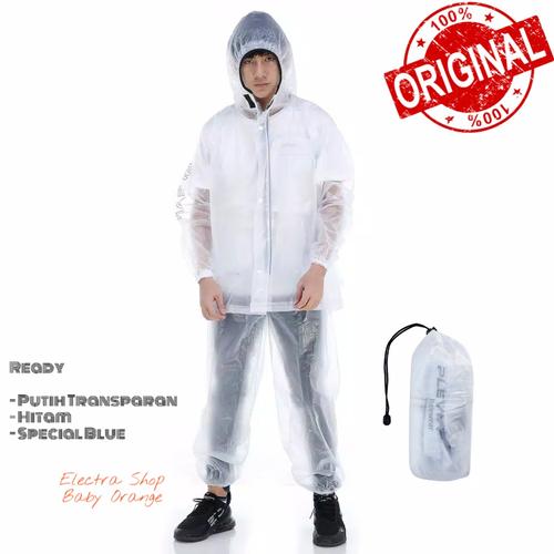 Foto Produk Jas Hujan Stelan Jaket Celana Transparan Plevia Tugas Negara Bos Rain dari Electra Shop GLODOK JAYA
