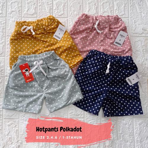Foto Produk Celana Pendek Harian Anak Perempuan / Hotpants Kolor Polkadot - Random, Size 2 1-2Thn dari belvina
