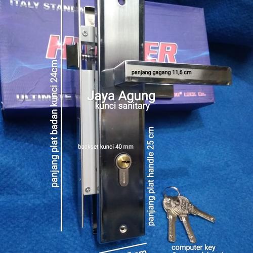 Foto Produk Handle Pintu Rumah Komplit Kunci Standart/Besar Merk HOOVER dari Jaya Agung Kunci Sanitary