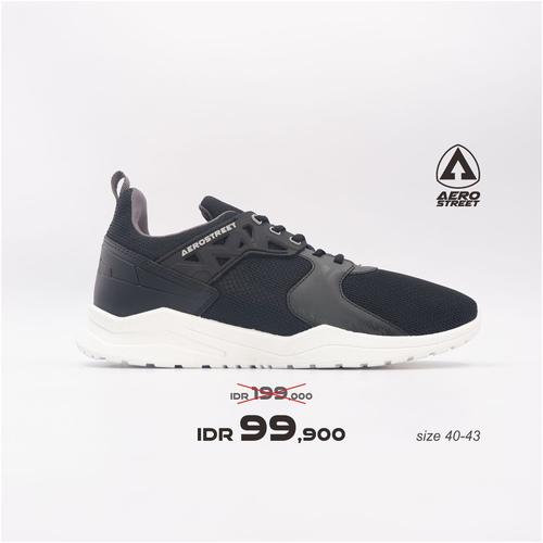 Foto Produk Aerostreet 40-43 Betroya Hitam - Sepatu Sneakers Casual Sport Sekolah - 41 dari Aerostreet