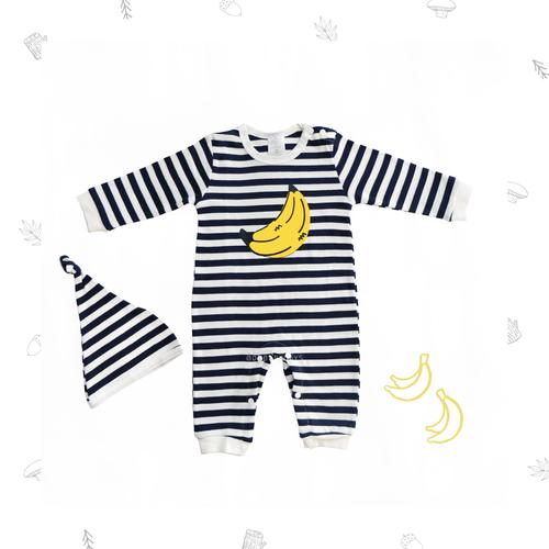 Foto Produk Ohbabydays | Jumper Tangan Panjang | Ready Stock| Banana Stripe Jumper - 6-9 Bulan dari Ohbabydays