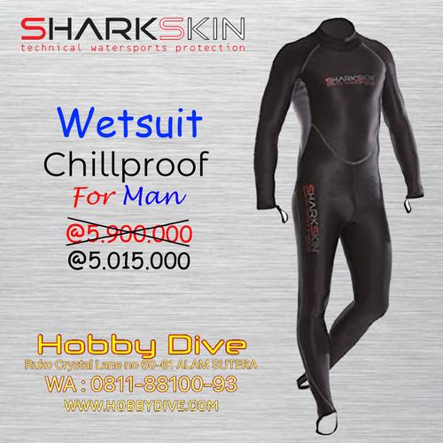 Foto Produk WETSUIT SHARKSKIN CHILLPROOF 1 PC SUIT BACK ZIP - MEN'S - Alat Diving dari Hobby Dive