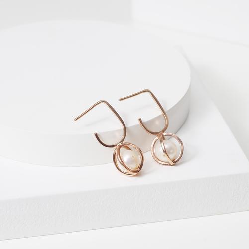 Promo anting mutiara pearl cage 925 