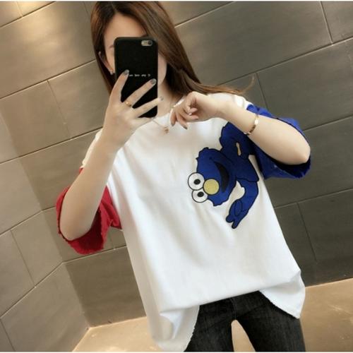 Foto Produk Kaos Jumbo Wanita Ld 120 Oversize Elmo - Putih, XXXL dari tunik muslim modern