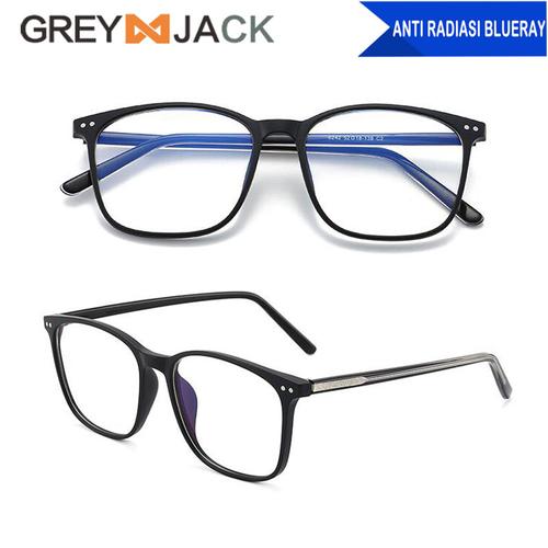 Foto Produk Grey Jack Kacamata Frame antiradiasi blueray dewasa unisex TR90 8242 - C2black doff dari Grey Jack