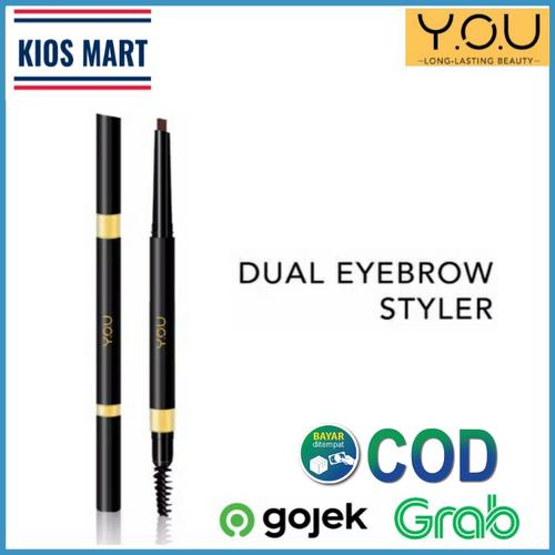 Foto Produk Kosmetik YOU Dual Eyebrow Styler/Pensil Alis Original - Charcoal Grey dari Kios_Mart