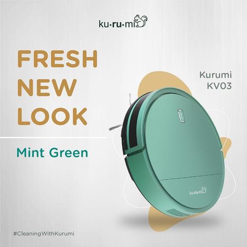 Jual Kurumi KV 03 Robot Vacuum Cleaner Mint Green Kota Bandung