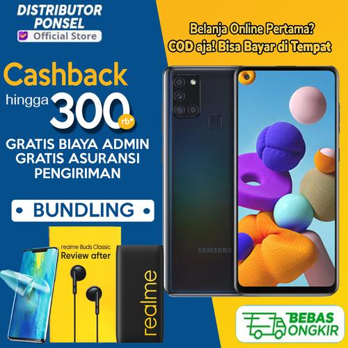 Foto Produk Samsung Galaxy A21s 3GB/32GB & 6GB/64GB Garansi Resmi SEIN Hitam Biru - Non Bundle, 3GB 32GB dari Distributor Ponsel