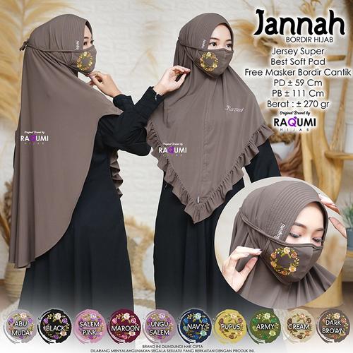 Foto Produk Hijab Instan Jannah Bordir Original Raqumi X MNV dari GOODSAJI FASHION